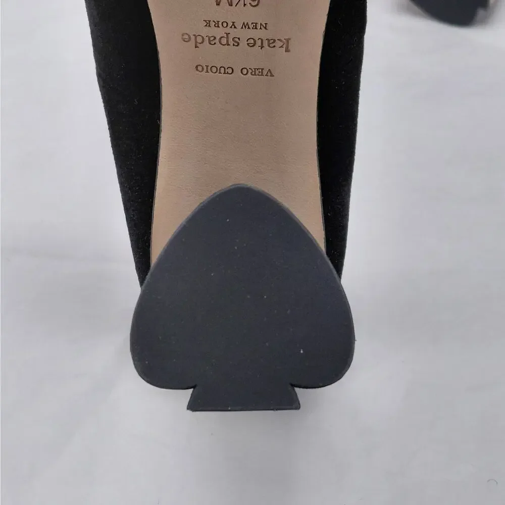 Kate Spade Pumps Womens 6.5 Black Velvet Crystal Heel Party Dress Shoes Wedding
